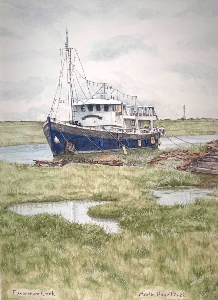 Boat on the Creek by Martin Hazell